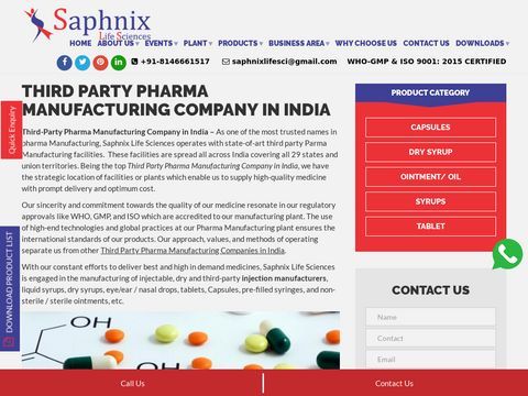 Third Party Pharma Manufacturing Company - Saphnix Lifescien