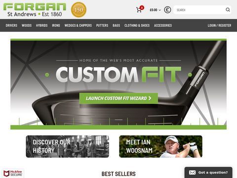 Forgan Golf Established St Andrews 1860 - Custom Fit Golf Clubs | Drivers, Woods, Hybrids, Irons, Wedges, Putters & More