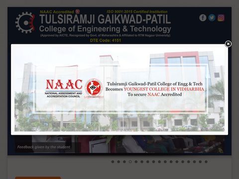 WelCome To Tulsiramji Gaikwad-Patil College of Engg & Tech