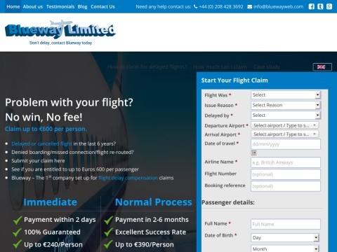 Flight Delay Refunds | Blueway Limited