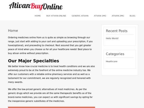 Buy Ativan Online without Prescription :: Ativan Buy Online