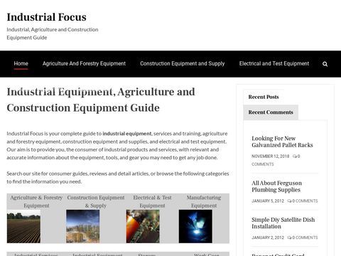 Industrial, Agriculture and Construction Equipment Guide | Industrial Focus