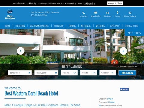 Dar es Salaam, Tanzania Hotel - Best Western Coral Beach