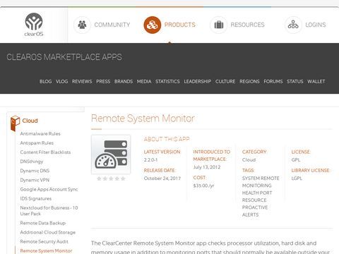 ClearSDN Remote System Monitor | Services