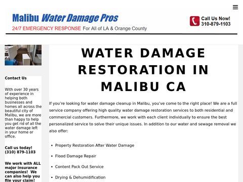 Water Damage Malibu