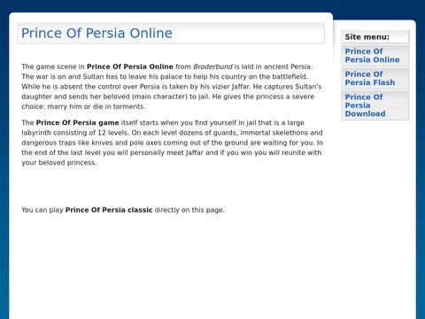 Prince of persia for PC
