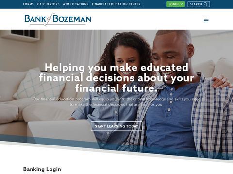 Bank of Bozeman | Bozeman MT Bank | Loans Checking Savings