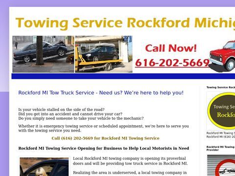 Towing Service Rockford MI