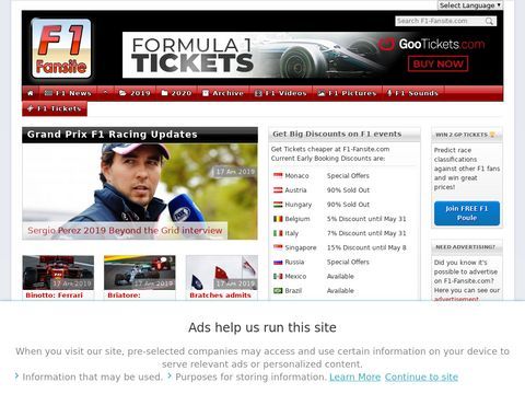 F1 Racing Fan Portal | F1-Fansite.com