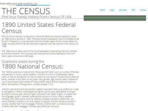 1890 United States Census Record