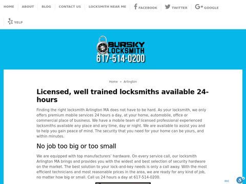 Low Price Locksmith Arlington, MA - Bursky Locksmith