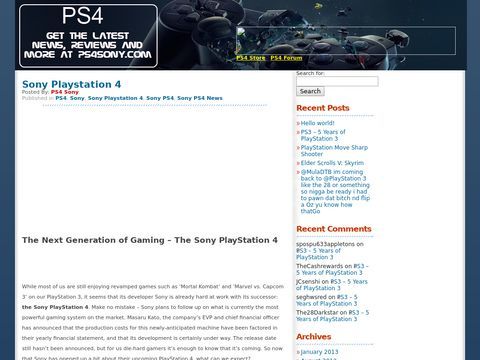Sony PS4 - PS4
