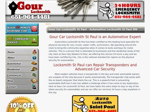 Gour Auto Locksmith - St Paul Automotive Locksmiths