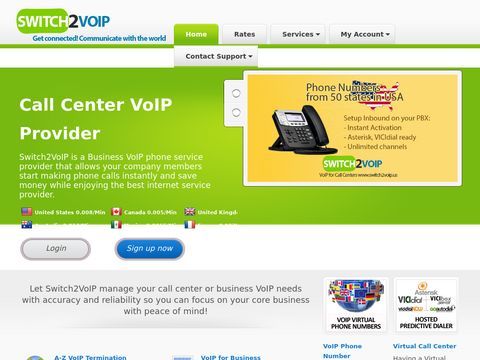 Voip for Call Centers, Sip Trunks, Free USA or Canada DID, Toll Free Numbers - Switch2Voip