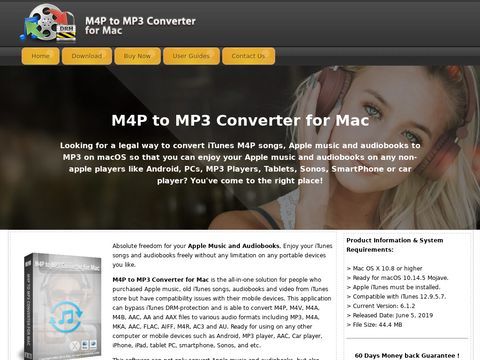 M4P to MP3 Converter for Mac 2.0.1 is released