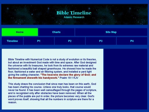 Bible Timeline with Numerical Code