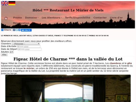 Hôtel *** Restaurant Le Mûrier de Viels