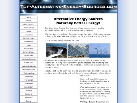 Top Alternative Energy Sources. Alternate Energy For Our Future