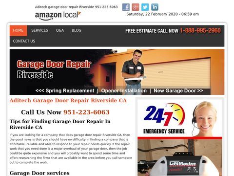 Aditech garage door repair Riverside