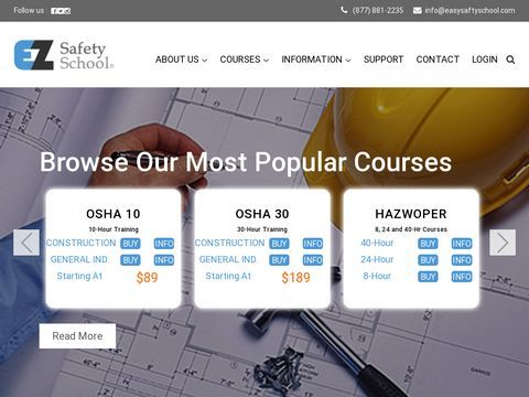 OSHA 10, HAZWOPER, OSHA 30 Hour Online Training | Easy Safety School