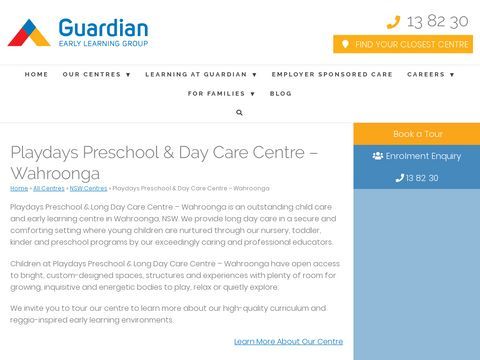 Playdays Preschool & Day Care Centre – Wahroonga