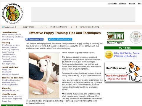 Puppy and Dog Training Techniques