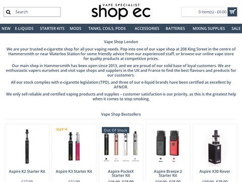 Shopec - Electronic Cigarettes Shop in London