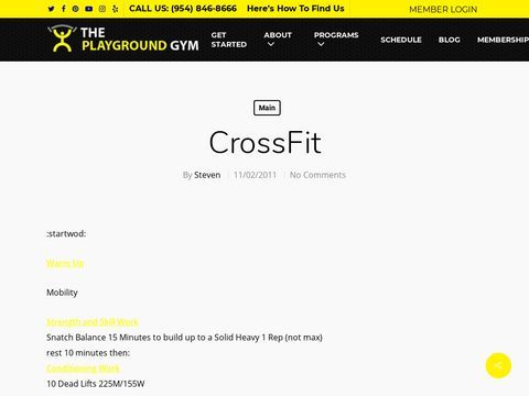 Playground Broward Crossfit