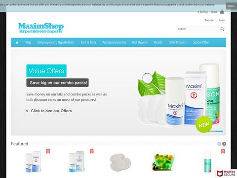 Maximshop | Antiperspirants for Hyperhidrosis and more