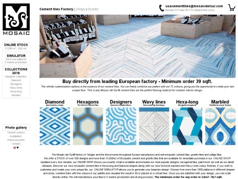 Quality European Cement tiles, from $5.4 per tile