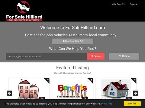 Hilliard local classifieds for jobs, vehicles, restaurants, local community, and, more | ForSaleHilliard.com