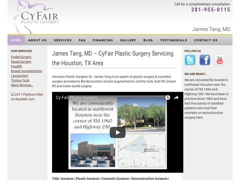 Cy Fair Plastic Surgery: James Tang MD