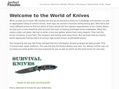 Welcome to the world of knives