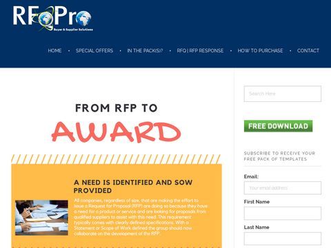RFQPro.com - RFP - Request for Proposal | RFQ Templates and Software