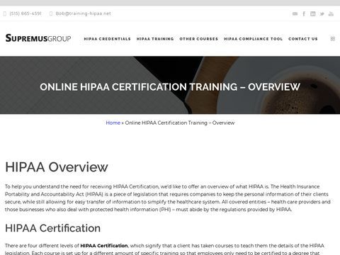 Online Anytime HIPAA Certification Training 