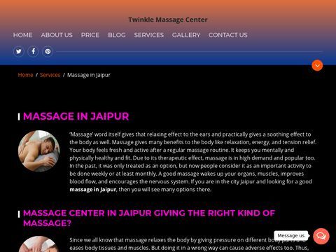 Massage in Jaipur | Twinkle Massage Center