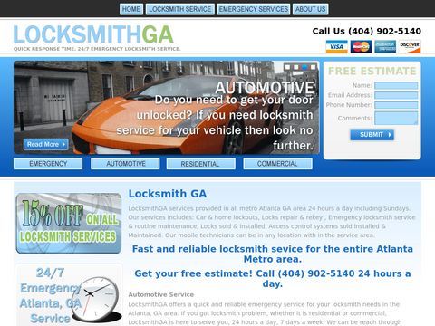 LocksmithGA.com 24/7 emergency locksmith family owned compan