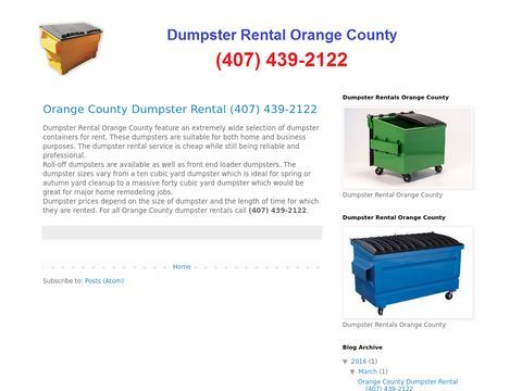 Dumpster Rental Orange County