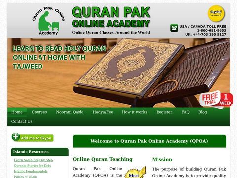 Online Quran Pak Tutor