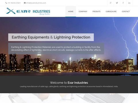 Exar Industries | Cable lugs, Cable Glands, Earthing and Lightning Protection equipments manufacturers and suppliers in India, Dubai, Uae, Singapore, Malayasia