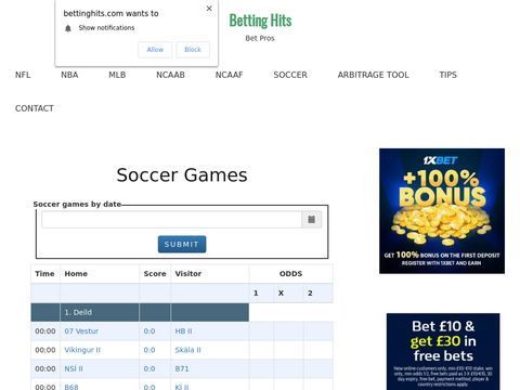 Soccer Games | Betting Hits