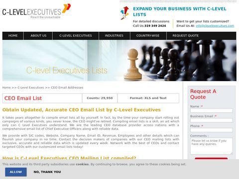 CEO Email List from C-Level Executives