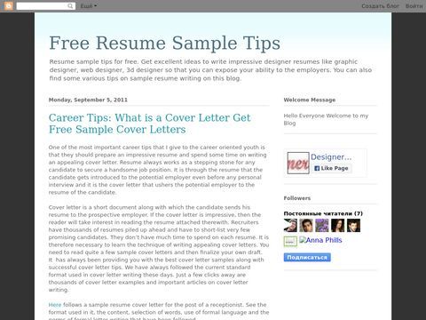 Designer Resumes And Free Resume Sample Tips