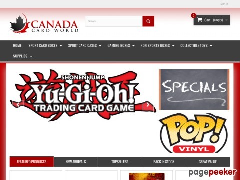 Home - Canada Card World, Hockey Hobby Boxes, Baseball, Football, Basketball, Non-Sports Trading Cards