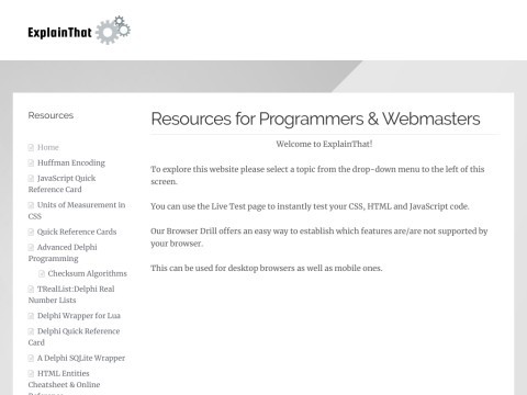 Resources for Programmers & Web Developers