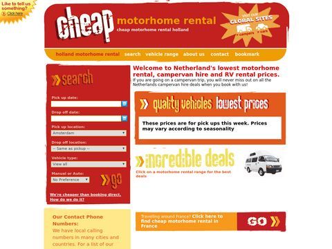 Motorhome rental netherlands