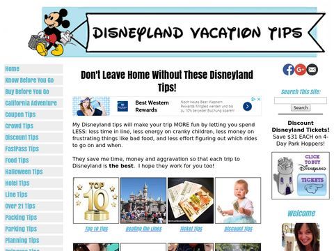 Disneyland Vacation Tips